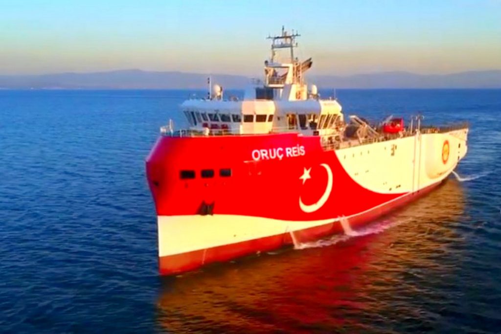 土耳其在東地中海的鑽探船（圖／Turkish Embassy DC推特）