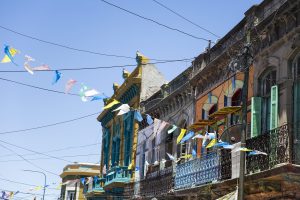 Colorful facade from Caminito in La Boca, Buenos Aires, Argentina