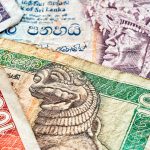 Close up picture of Sri Lankan rupee