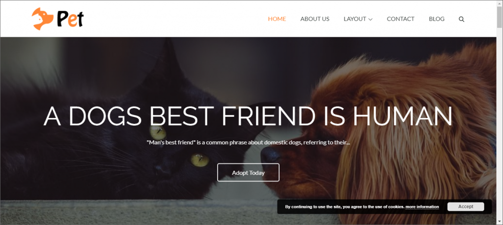 Pet Shop WordPress themes provided by pet business