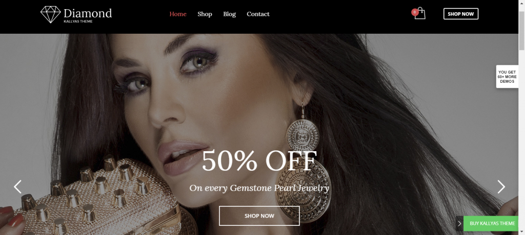 WordPress eCommerce theme for jewelry provided by kallyas