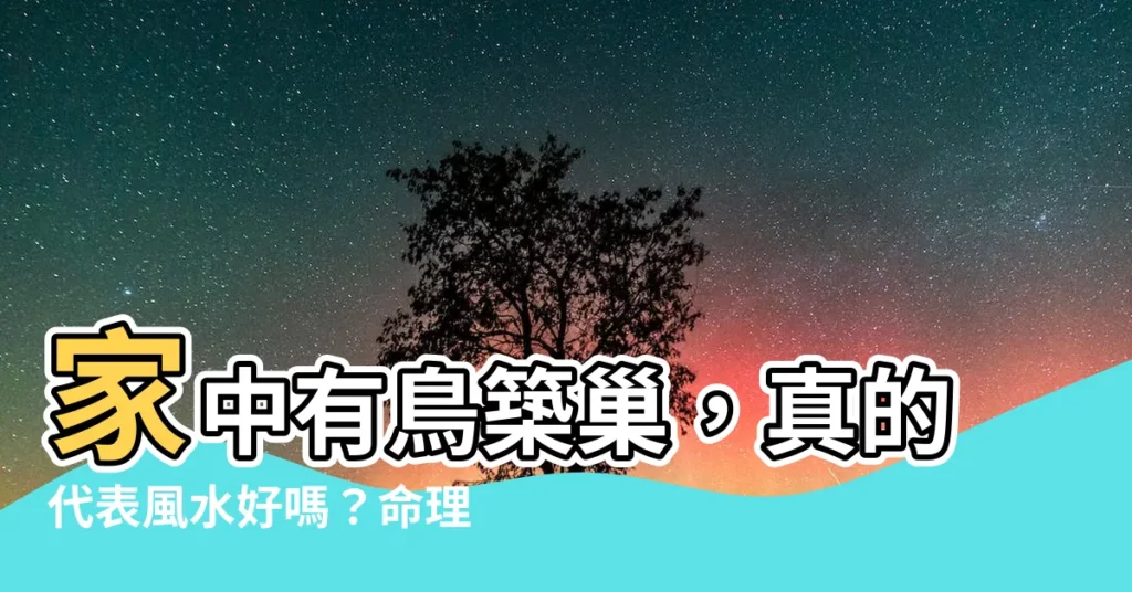 【家中有鳥築巢 風水】家中有鳥築巢，真的代表風水好嗎？命理師揭露驚人真相！