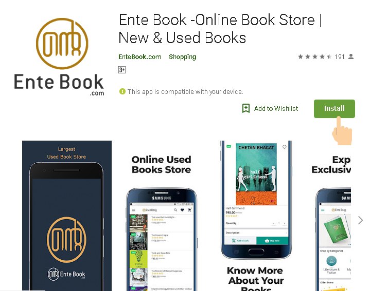 Entebook increased mobile app downloads using excellent UI