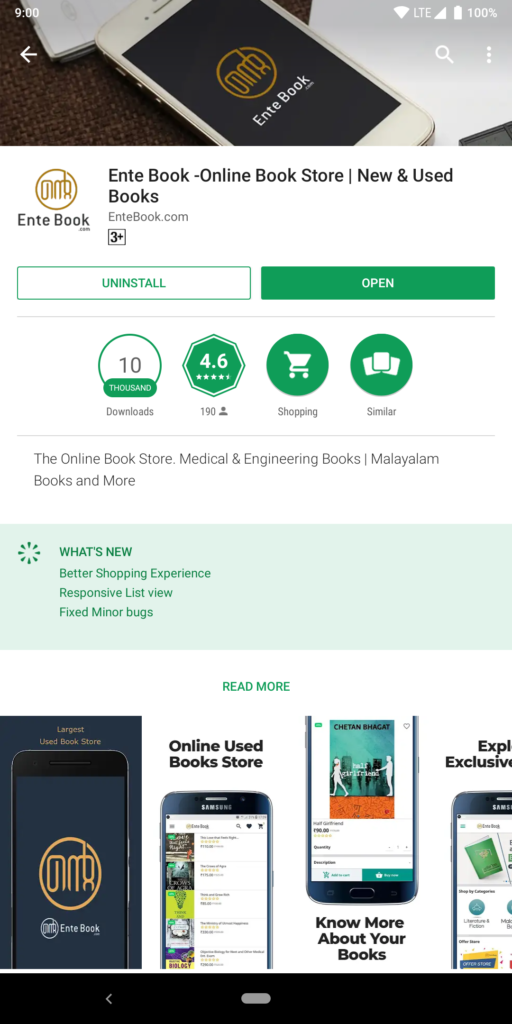 Entebook app build with appmaker