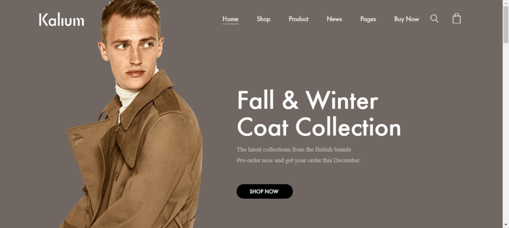 Kalium theme for WordPress WooCommerce