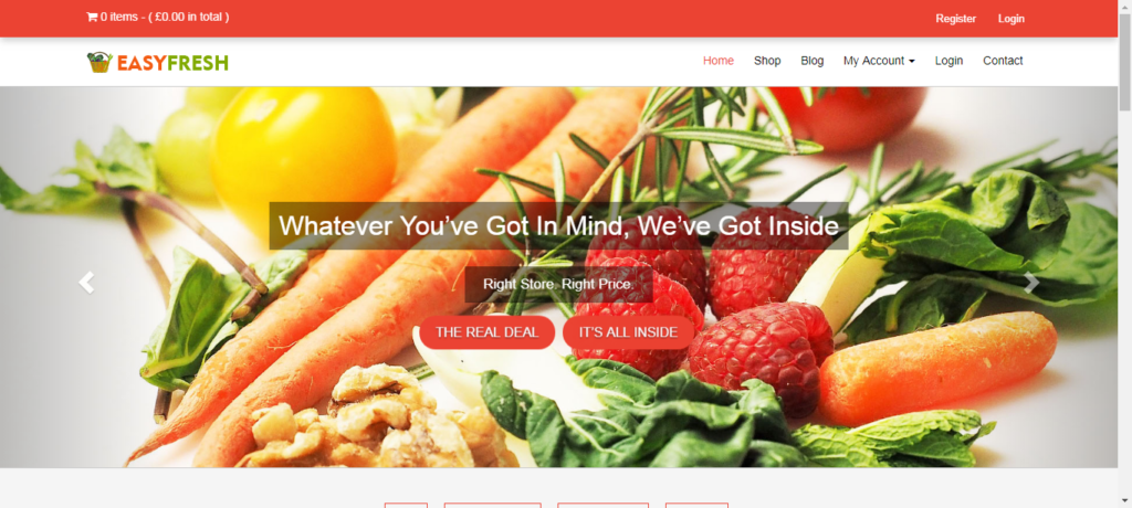 EasyFresh grocery eCommerce template