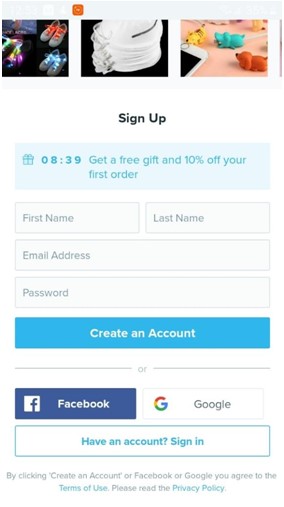 App feature - social login