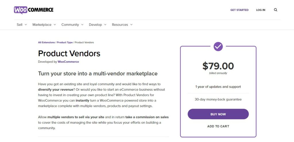 WooCommerce Product Vendors Plugin