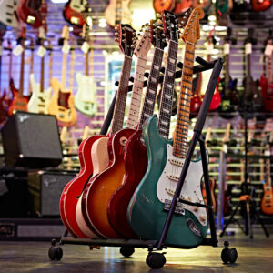 Rock Guitars On Stand