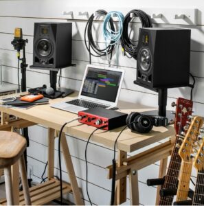 Connecting hot sale studio monitors