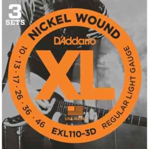 D'Addario-EXL110-Nickel-Wound,-Regular-Light,-10-46-x-3-Pack