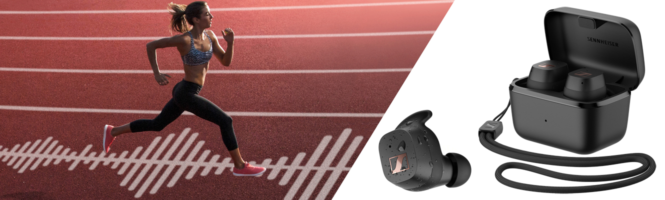 Sennheiser Sport Auriculares Inalámbricos Deportivos Negros