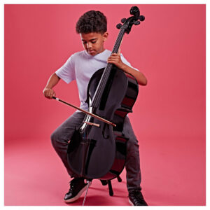 Child playing a Gear4music cello 