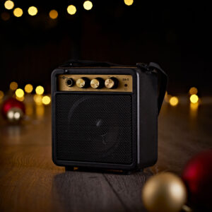 The Gear4music GA-5 mini amp showcased as a Christmas gift