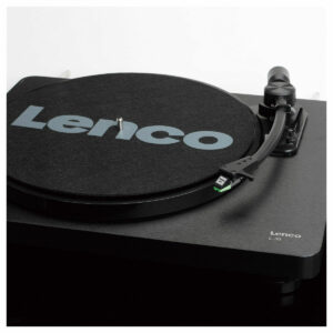 The black Lenco L-30 Turntable