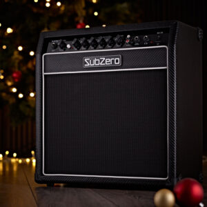 The SubZero SA-30 Guitar Amp with Christmas lights and baubles