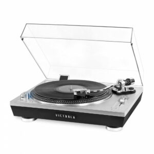 The Victrola VPRO 2000 Turntable with USB in silver