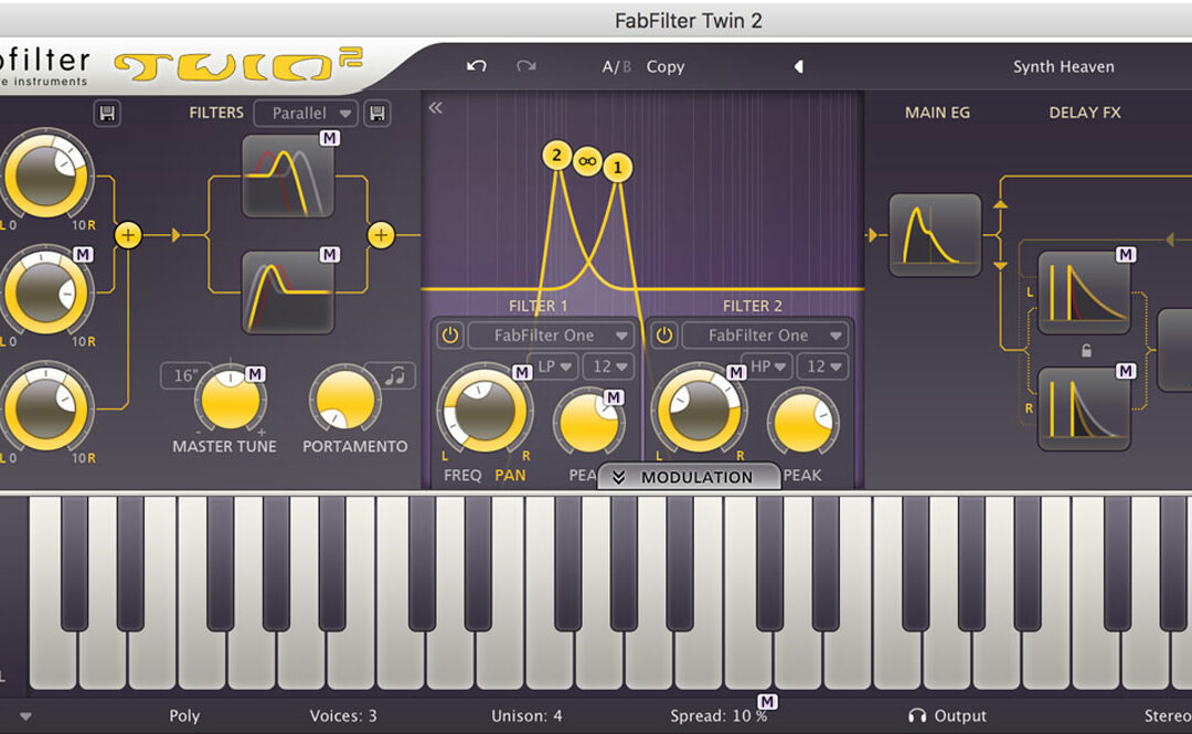 Default sound. FABFILTER Compressor. FABFILTER Saturn 2. FABFILTER one VSTI. FABFILTER Pan.