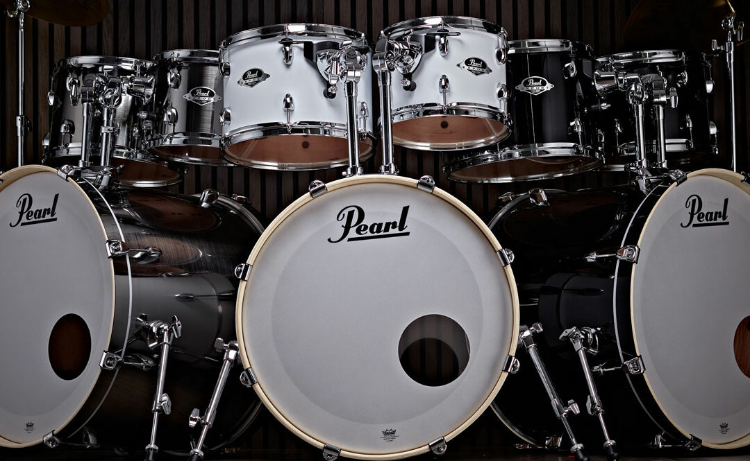 pearl export double bass drum set