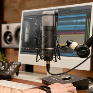 UA DLX mic in the studio