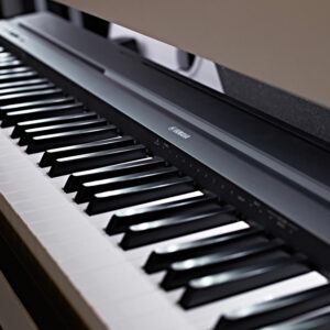 Keys of the Yamaha P45 digital piano