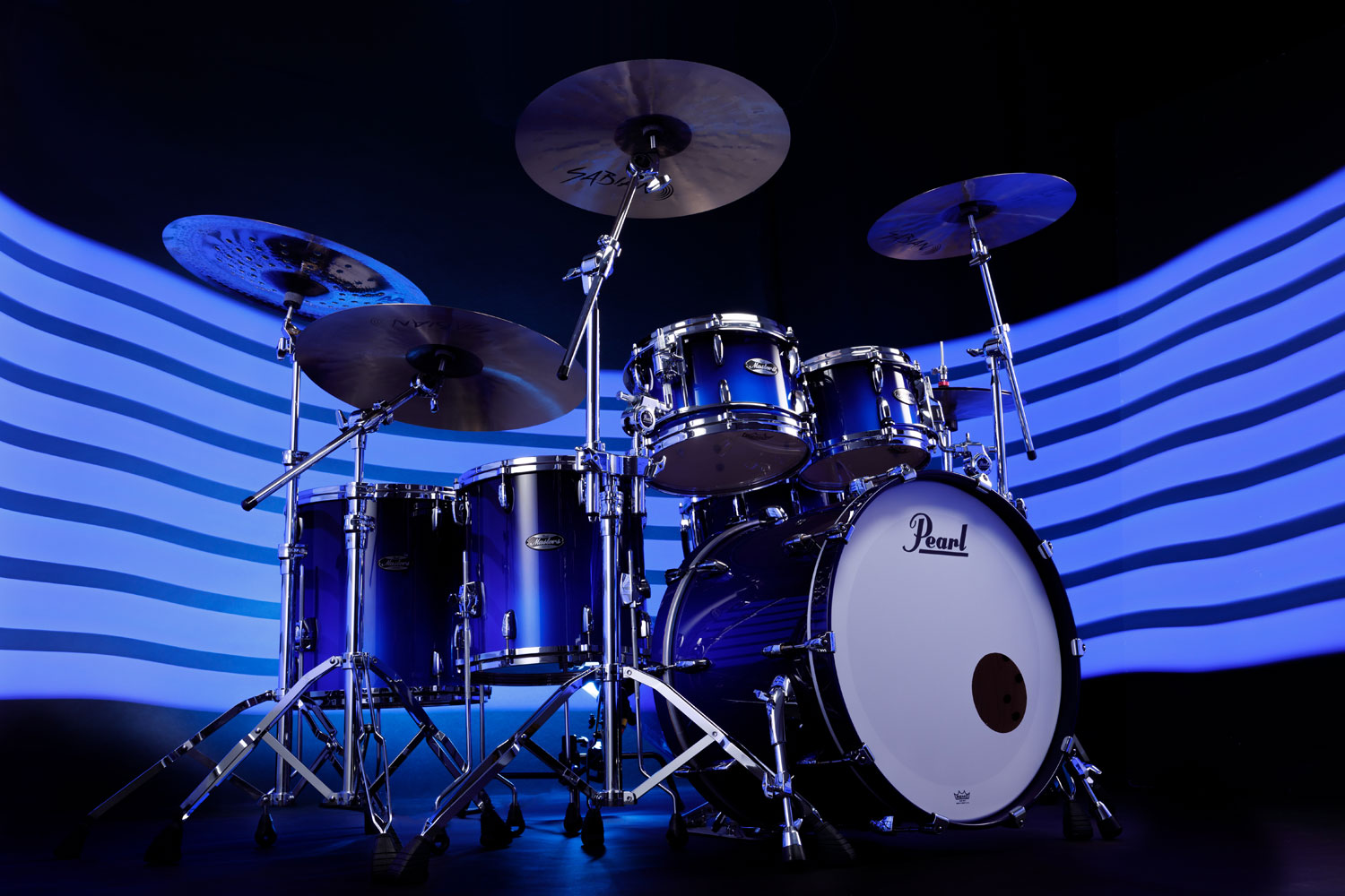 Pearl Masters Maple 858 Kobalt Blue Fade