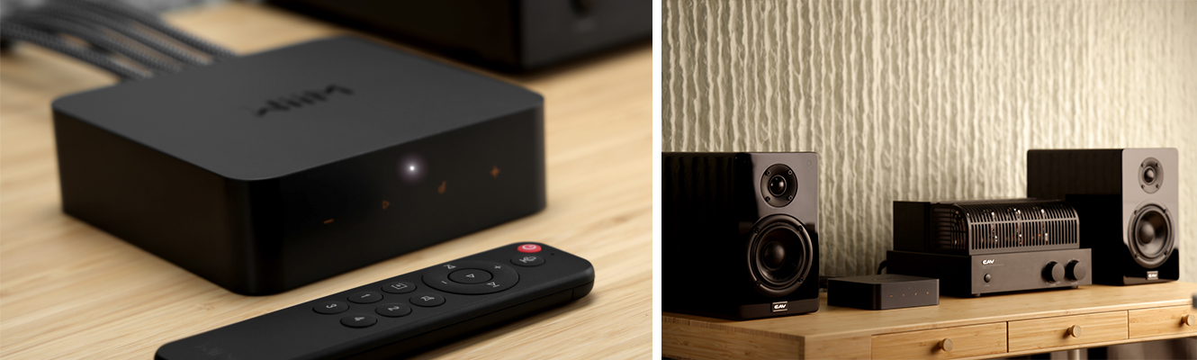 receiver AirPlay2 adaptador bluetooth Chromecast audio, multi-room  streaming, AKM DAC, Alexa/Siri/bluetooth audio receiver