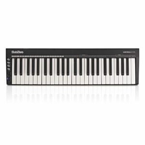 3 gift ideas for beginner recording musicians. Photo of SubZero ControlKey49S 49 Key Slim MIDI Controller Keyboard.