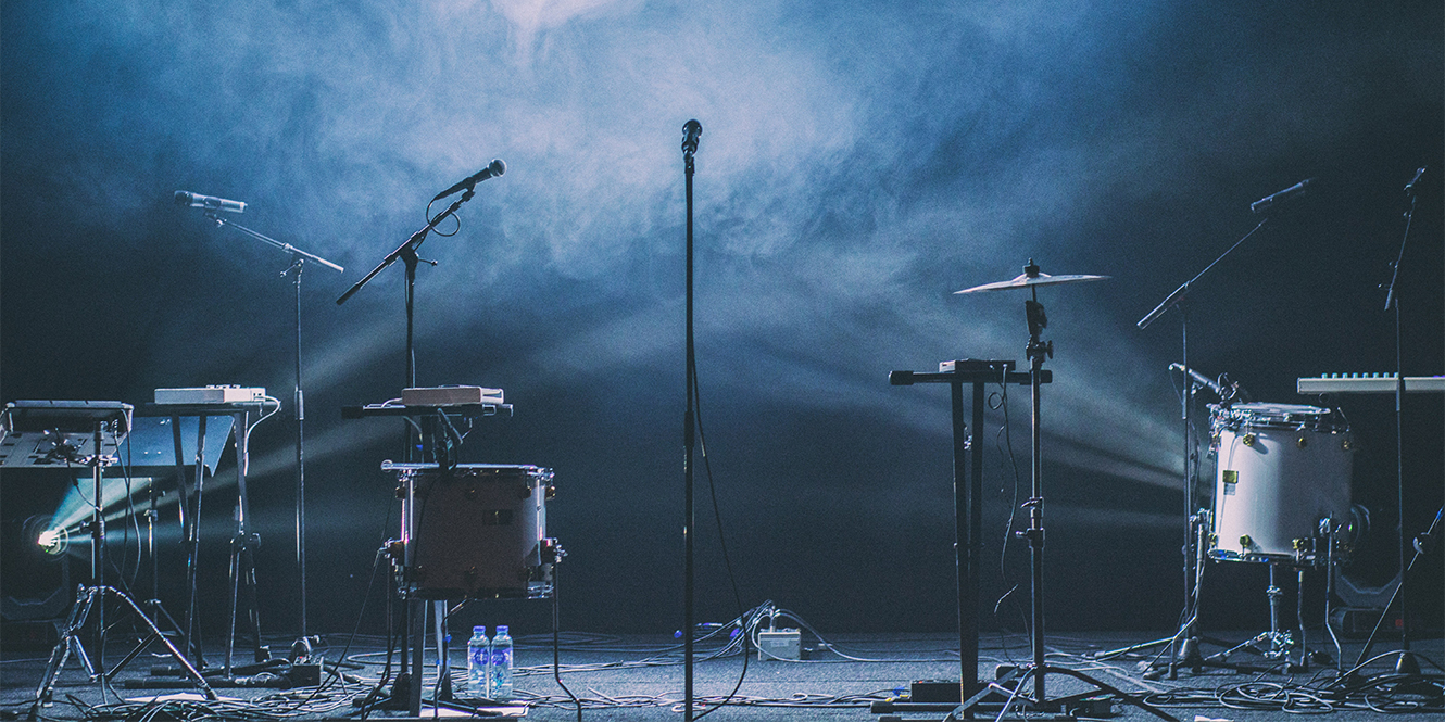 Stage setup for a gig