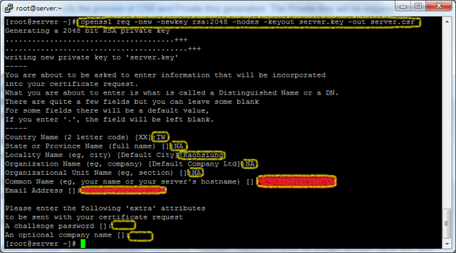 ssl-CSR-generate