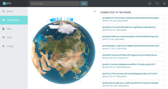 ipfs connections (web ui)