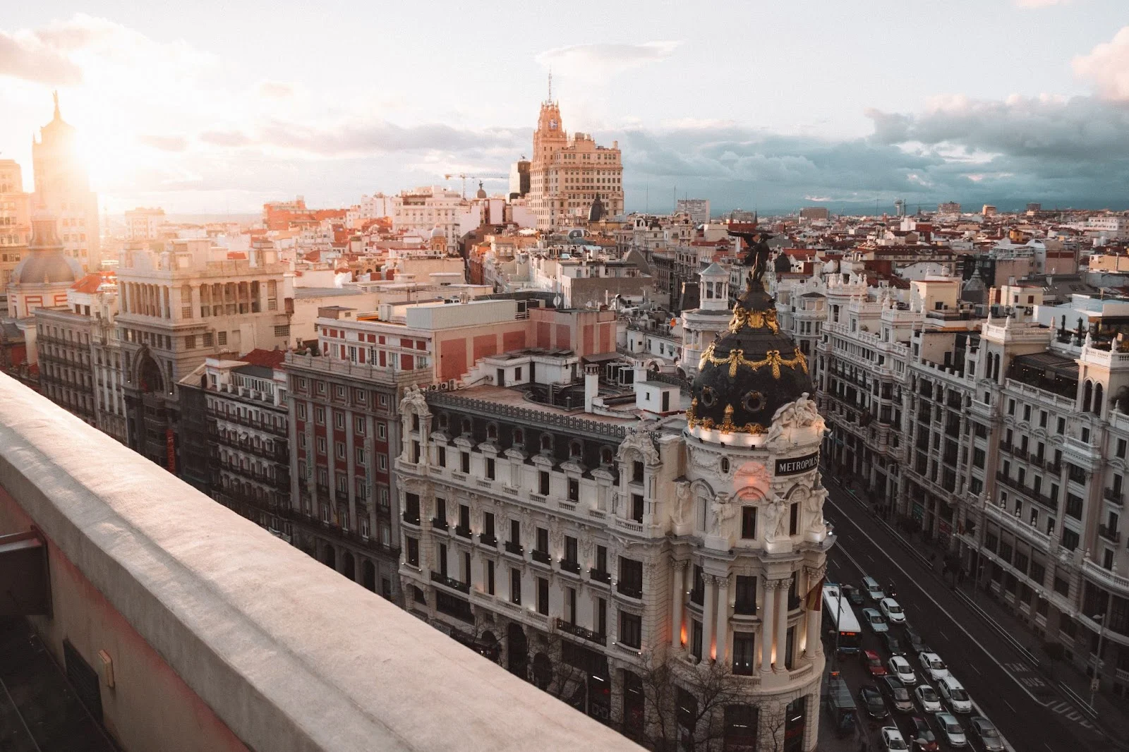 The Metropolis building, a landmark at Madrid’s Gran Via