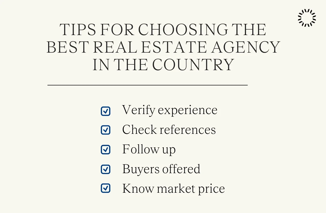 Tips for choosing the best real estate agency in the country