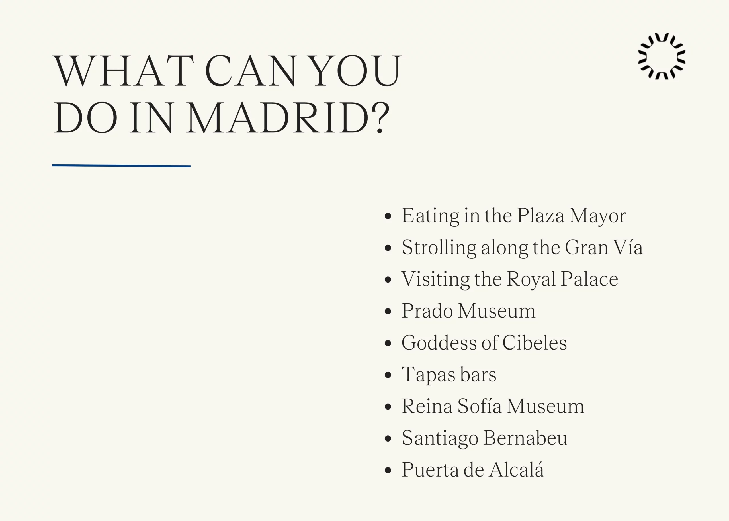 What can you do in Madrid