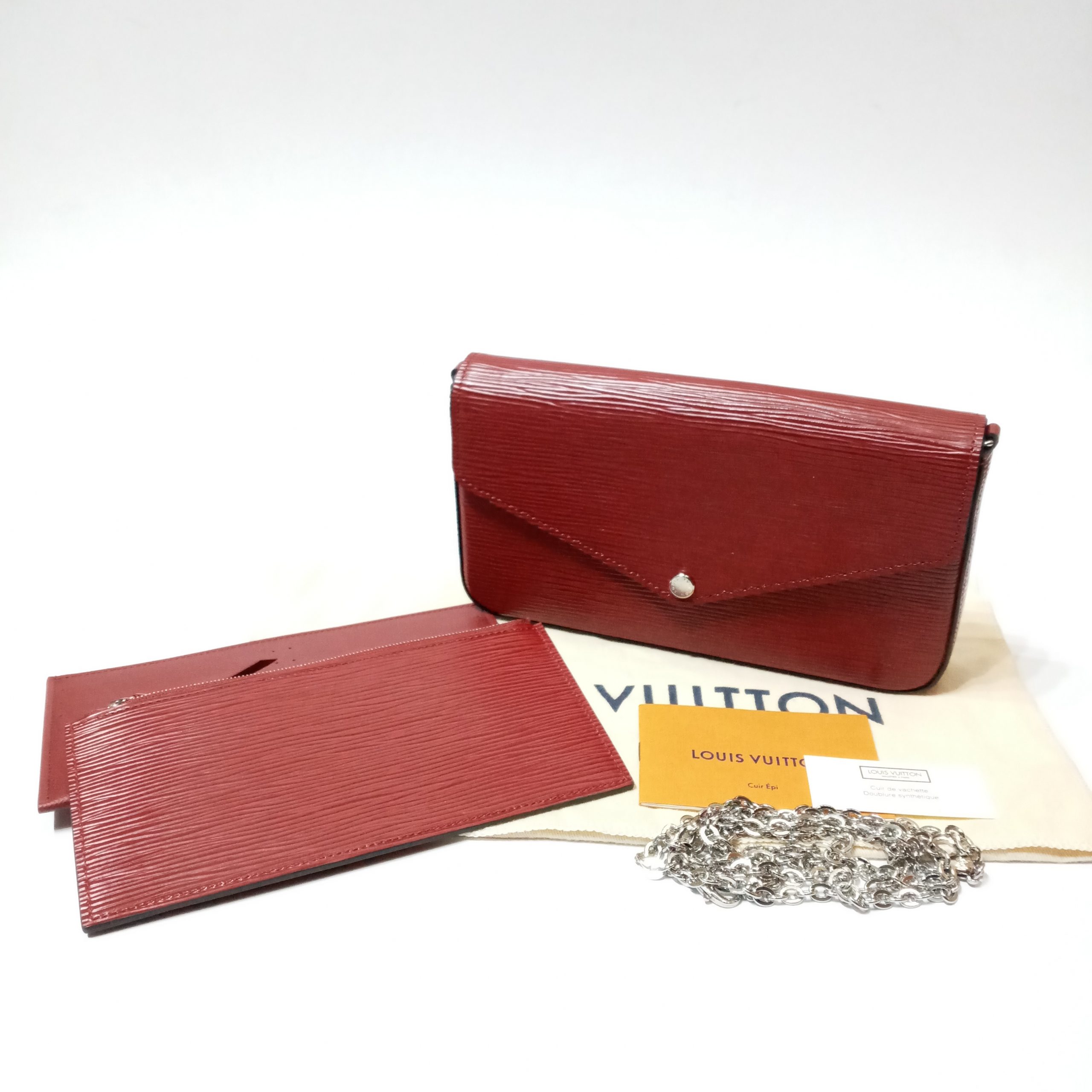 Louis Vuitton Epi Pochette Felicie Cherry Berry