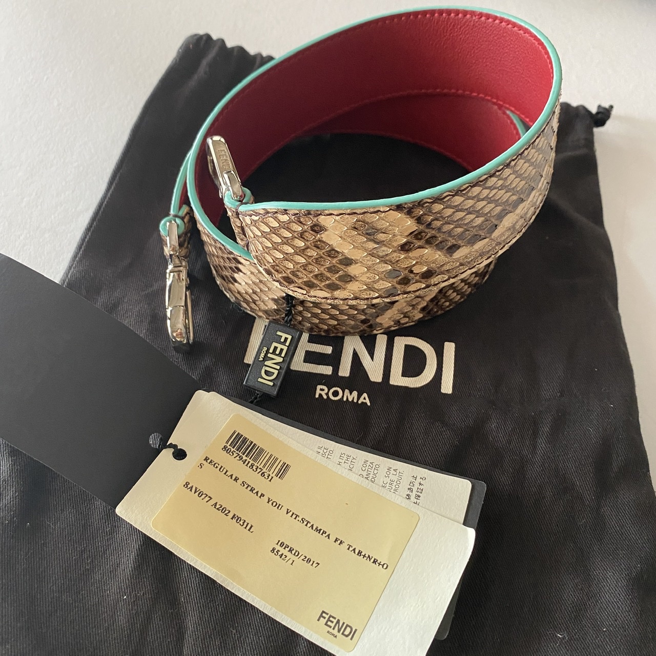 Fendi Python Bag Strap - BrandConscious Authentics