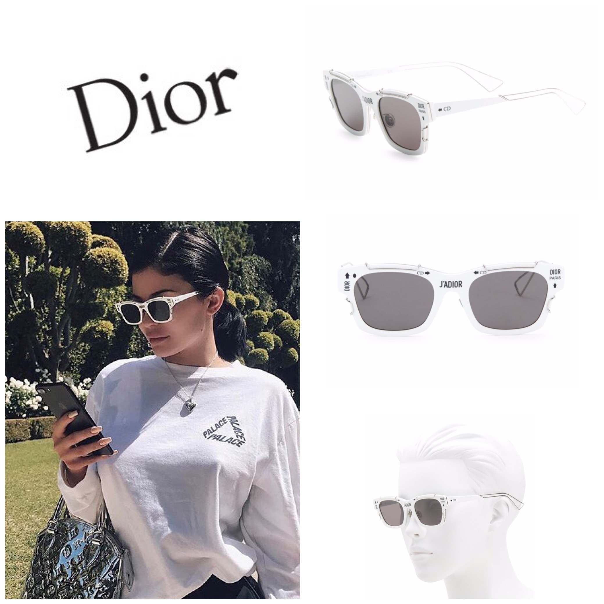 Dior White Sunglasses for Women for sale  eBay