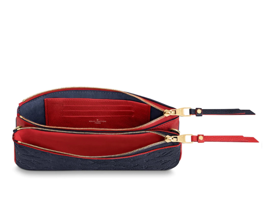 Louis Vuitton Double zip pochette marine rouge navy red crossbody