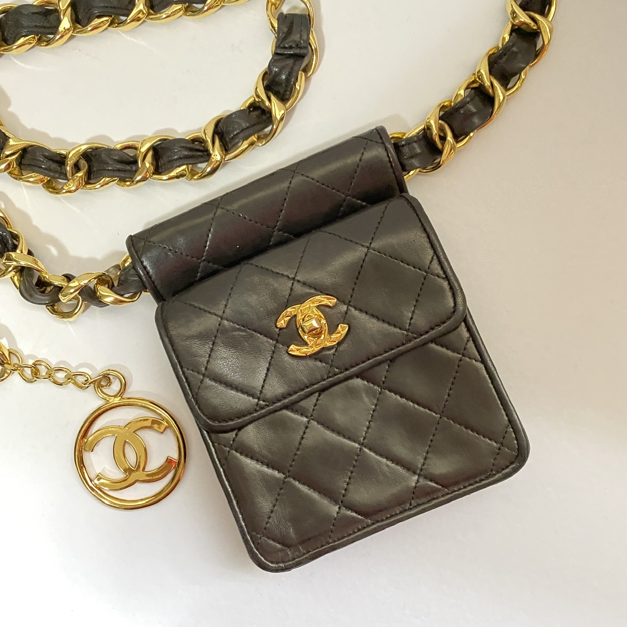 Chanel Waist Bag Quilted Black  US