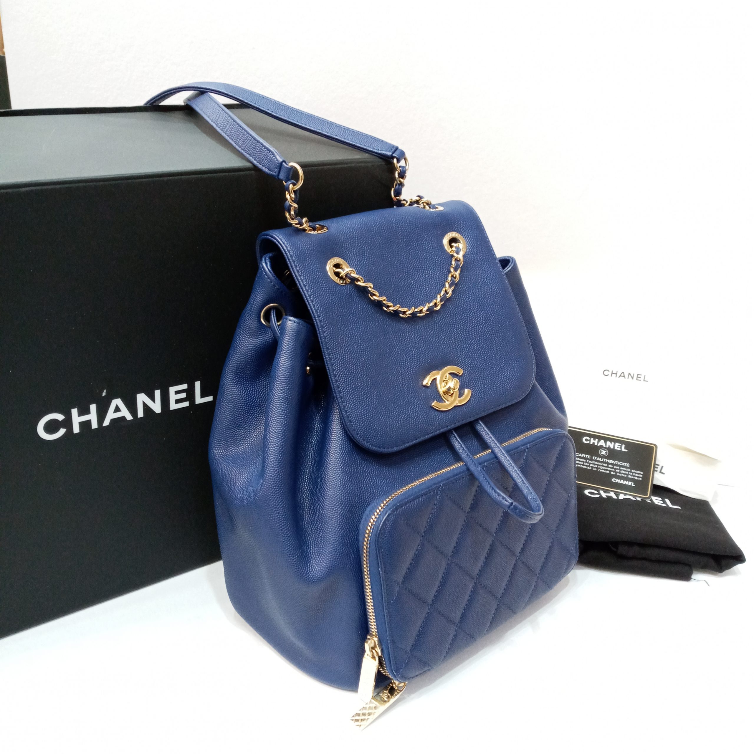 Chanel Business Affinity Backpack, Black Caviar with Gold Hardware,  Preowned in Box WA001 - Julia Rose Boston