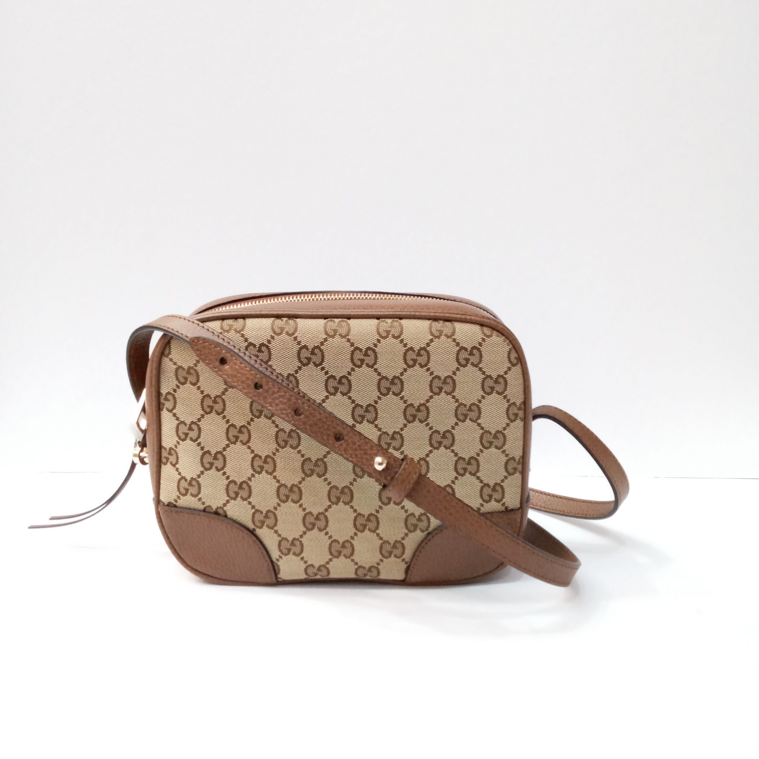 Gucci Beige Brown Canvas Leather GG BREE Crossbody Camera Bag -  BrandConscious Authentics Gucci