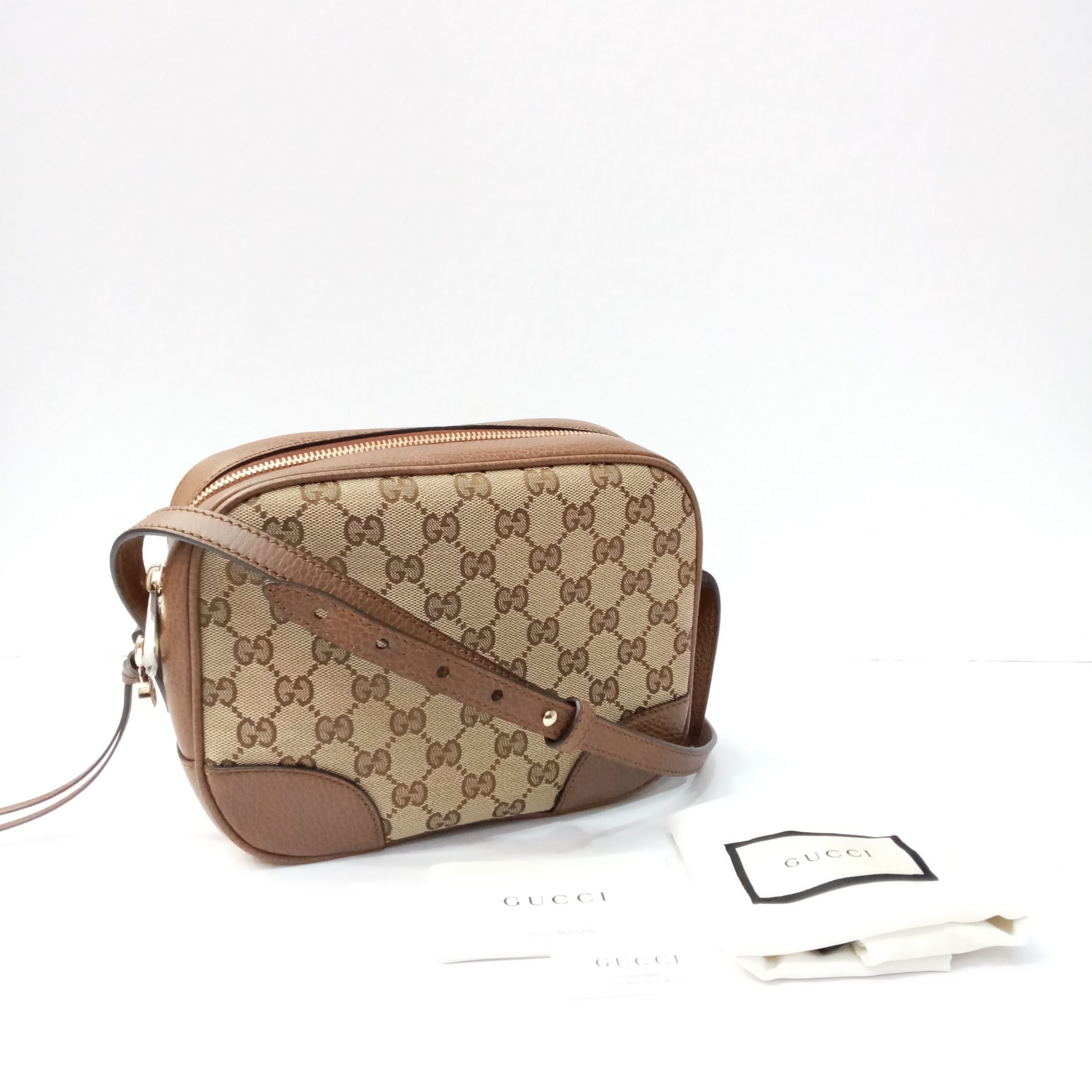 Gucci Beige & nut brown original GG canvas Bree tote bag – Profile