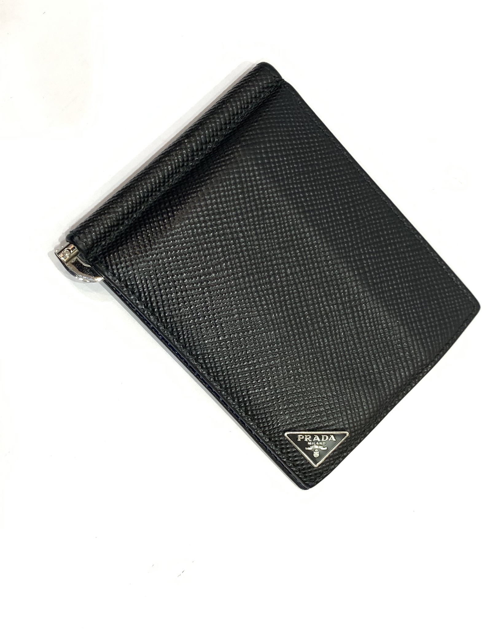 Prada Saffiano Money Clip Bifold Wallet – Oliver Jewellery