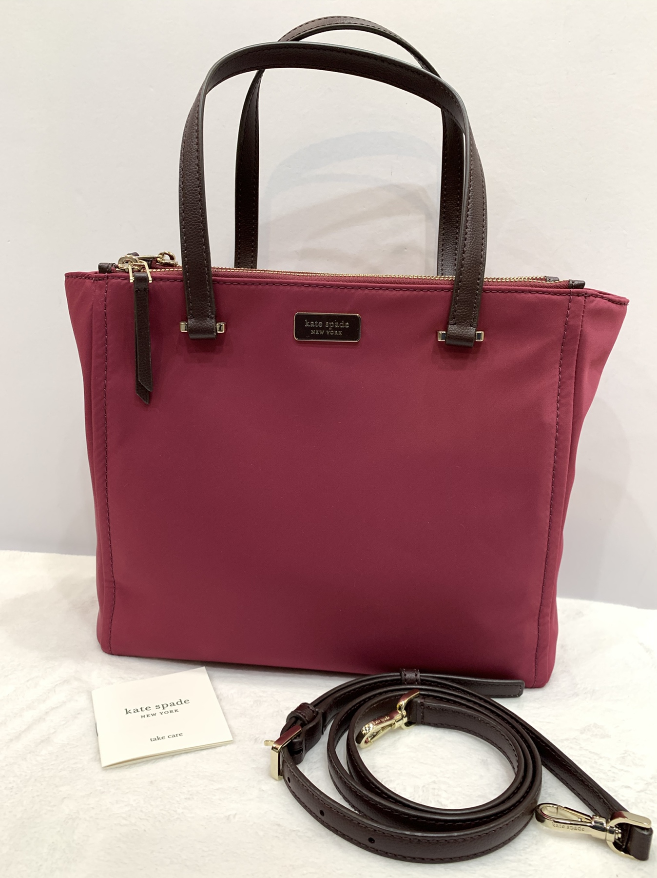 Original Kate Spade Sling Bag (Maroon), Luxury, Bags & Wallets on Carousell