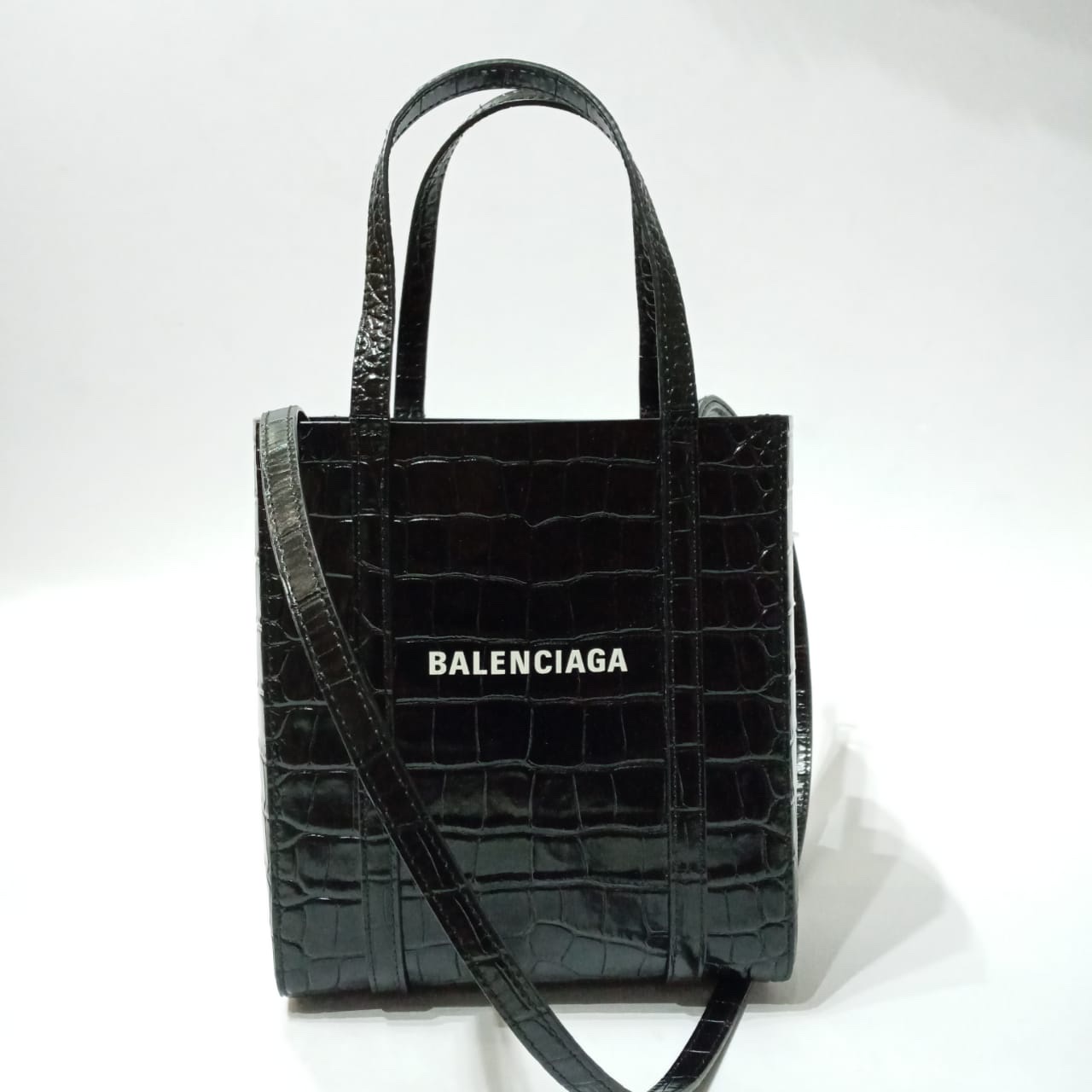 Balenciaga XXS Everyday Croc Emb. Tote Black - BrandConscious Authentics