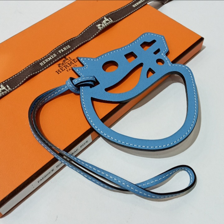 HERMES Paddock Cheval Horse Charm Bleu Electric