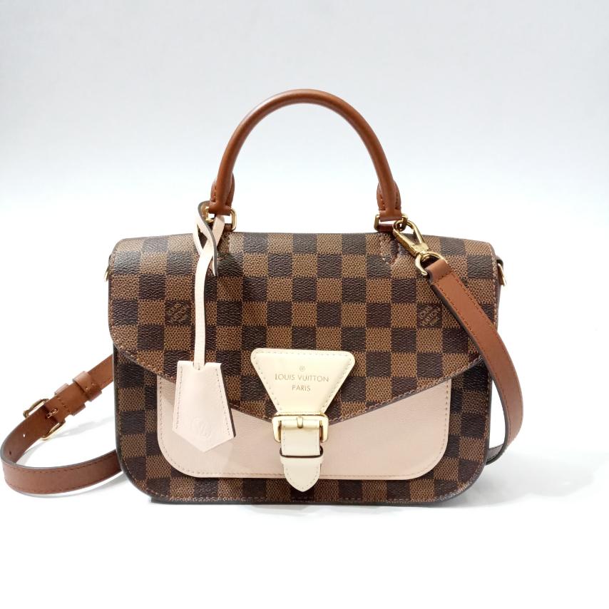 LOUIS VUITTON Damier Ebene Beaumarchais Venus Pink 400489