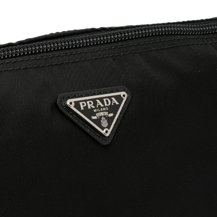 Prada 1NA011 Nylon Cosmetic Pouch Black - BrandConscious Authentics