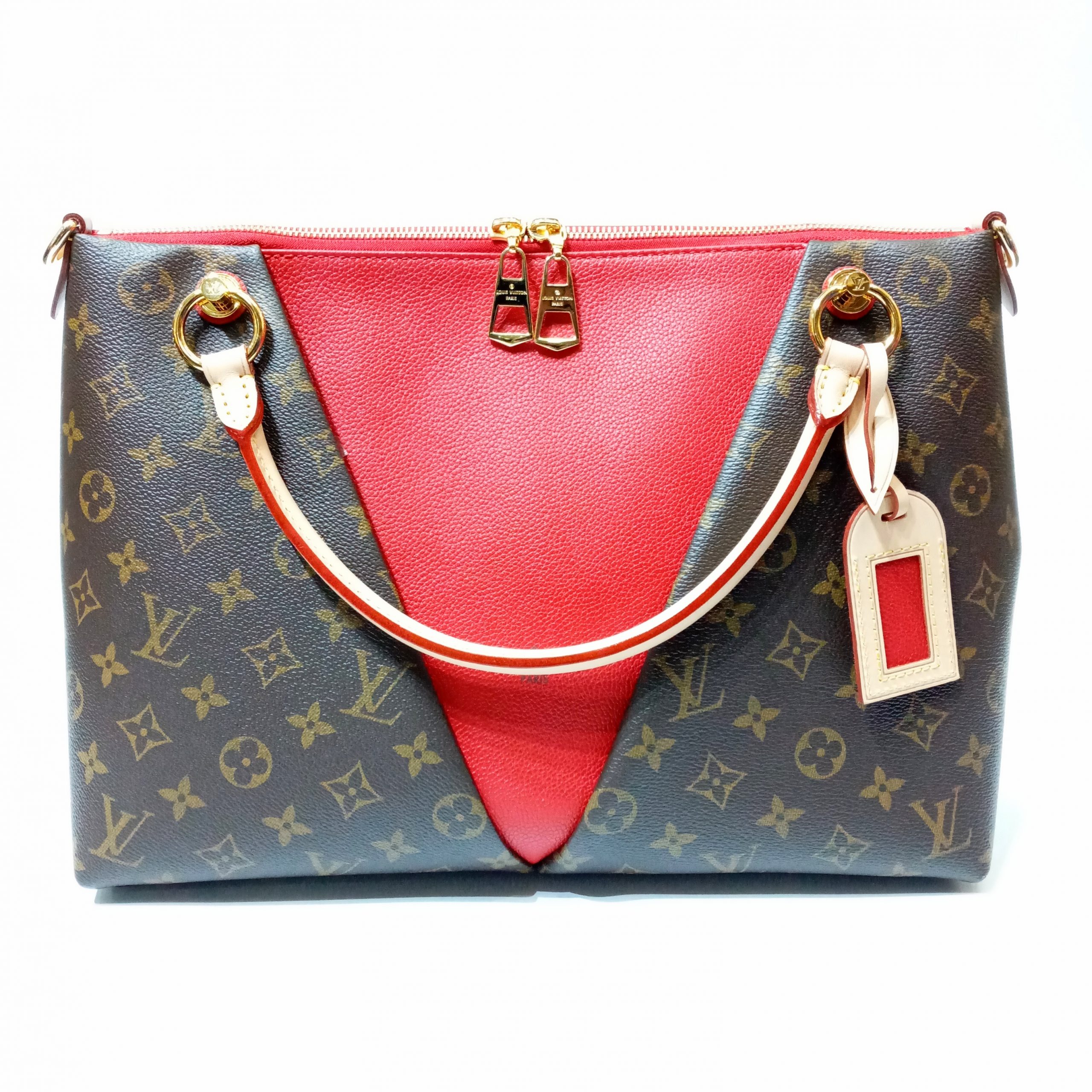 Louis Vuitton V Tote MM Cerise - BrandConscious Authentics