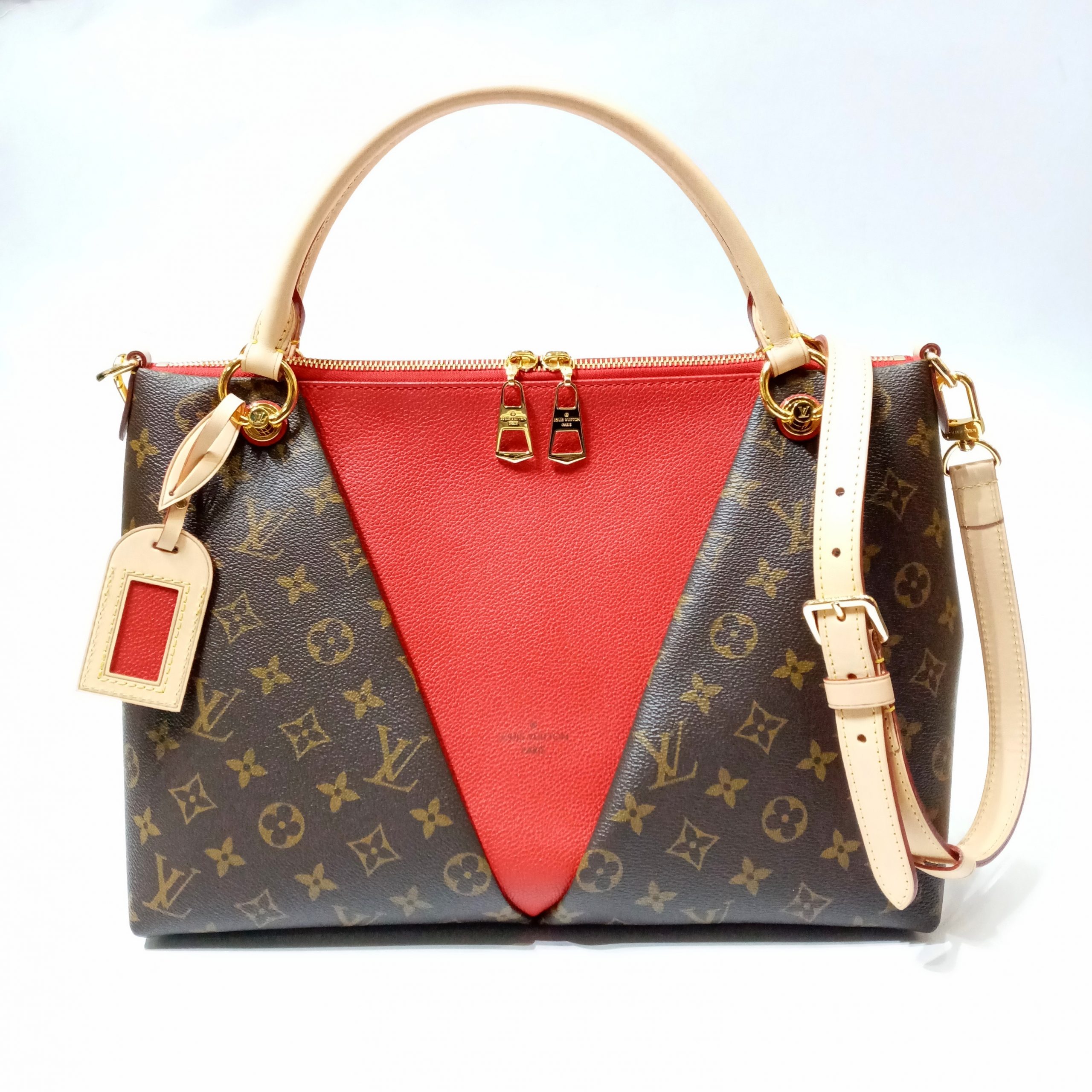 Louis Vuitton Monogram V Tote BB Red